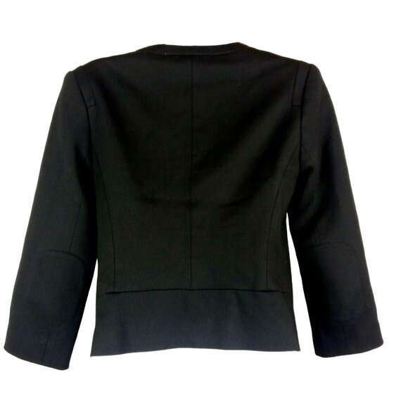 Elegant Minimalist Trina Turk Black Mott Fitted Jacket Size 2 Party Chic Office - Picture 4 of 12